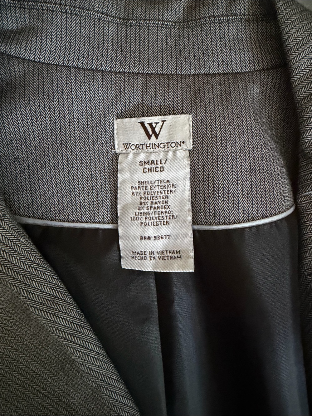 Women's Gray Cropped Double-Breasted Jacket - Picture 5 of 5